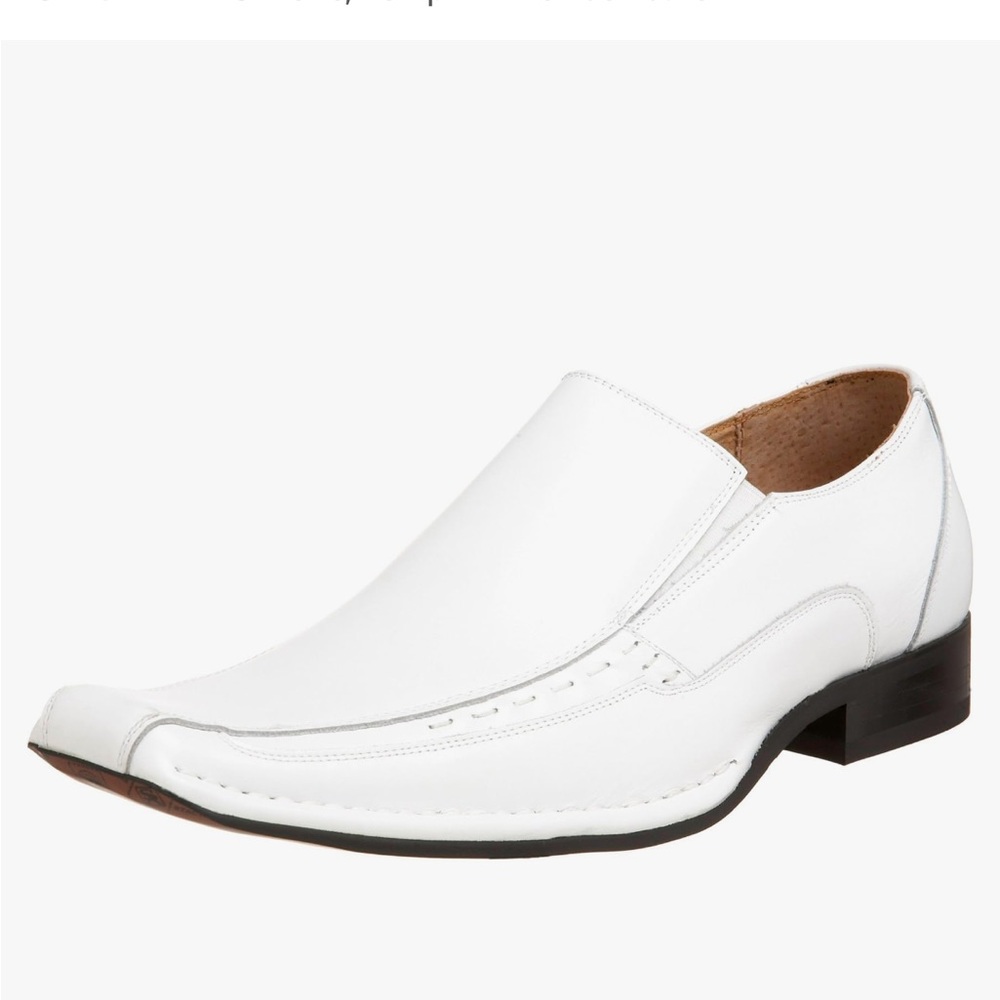 NEW Stacy Adams men’s templin white loafer